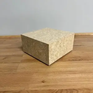 Travertine-Beige Laminate 10 x 10 x 10" h Pedestal - Outlet