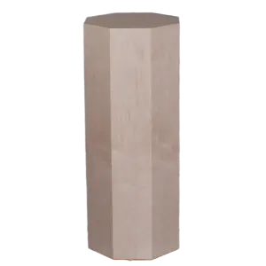 Modern Natural Wood Octagon Pedestals