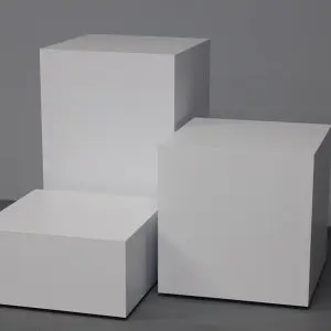 Matte White Laminate 13 x 11 x 49.5" h Pedestal - Outlet