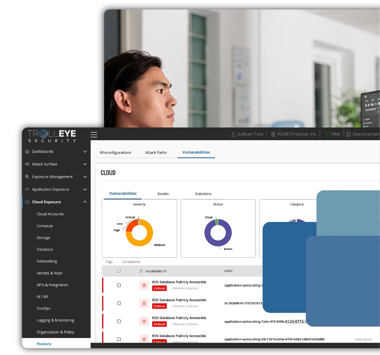 Cloud and network infrastructure security capabilities inside the TrollEye platform