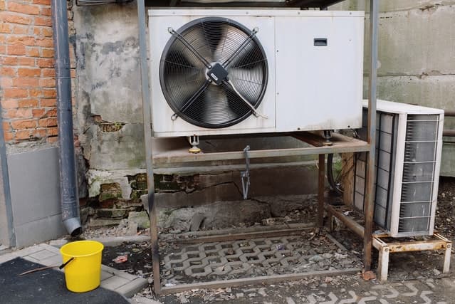 servicing an air conditioner