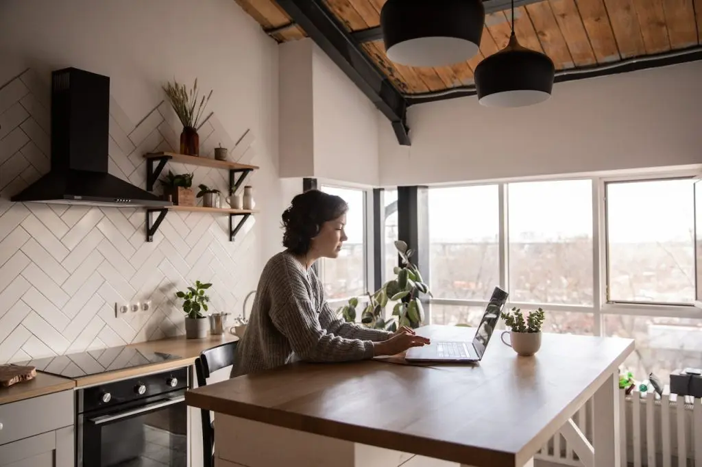 woman working