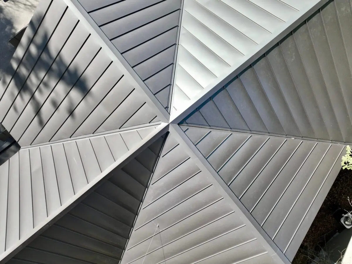 how long do metal roofs last aerial view of metallic roof