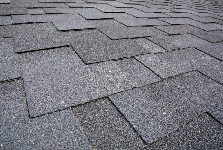 Close up view on Asphalt Roofing Shingles Background
