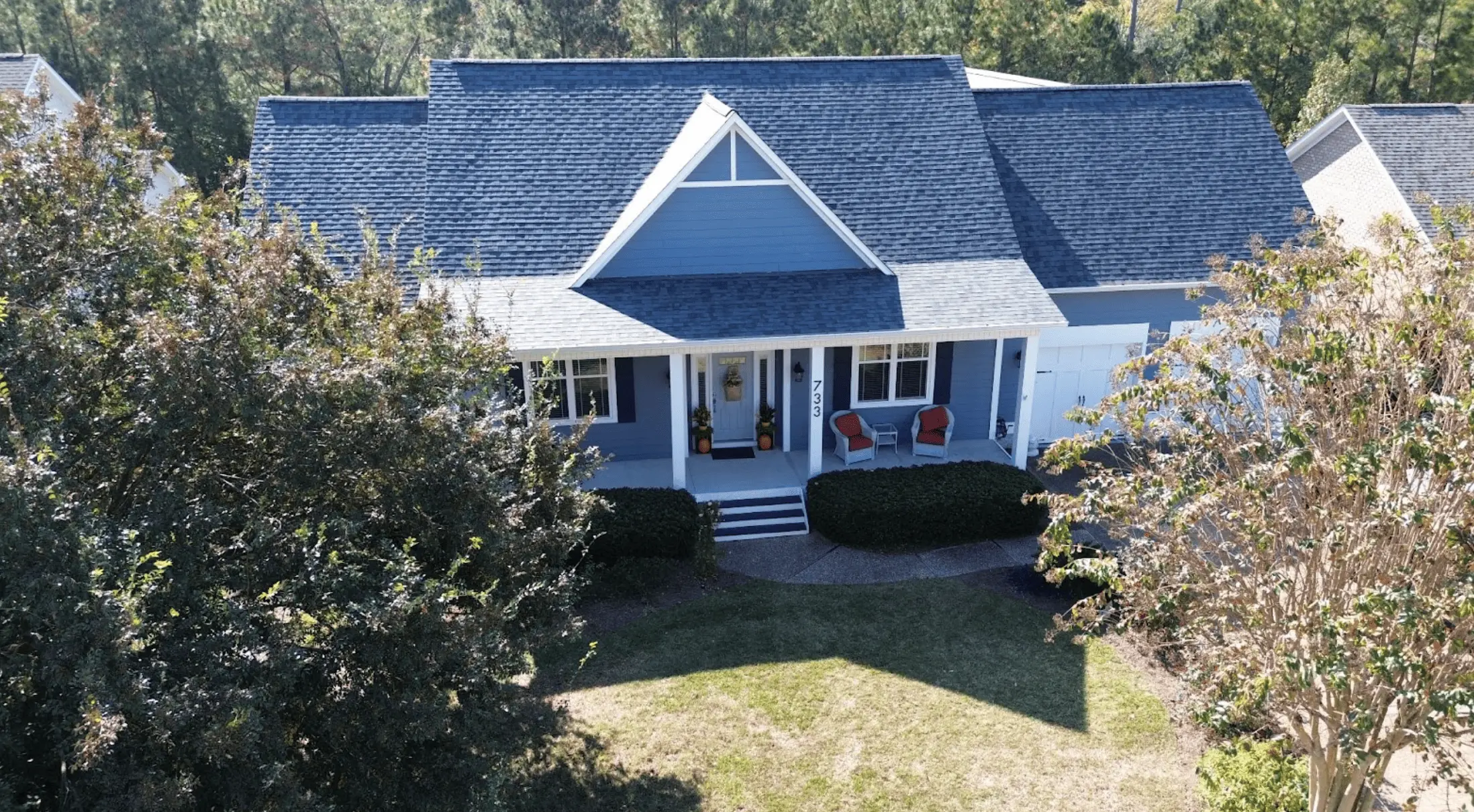 Black asphalt roof