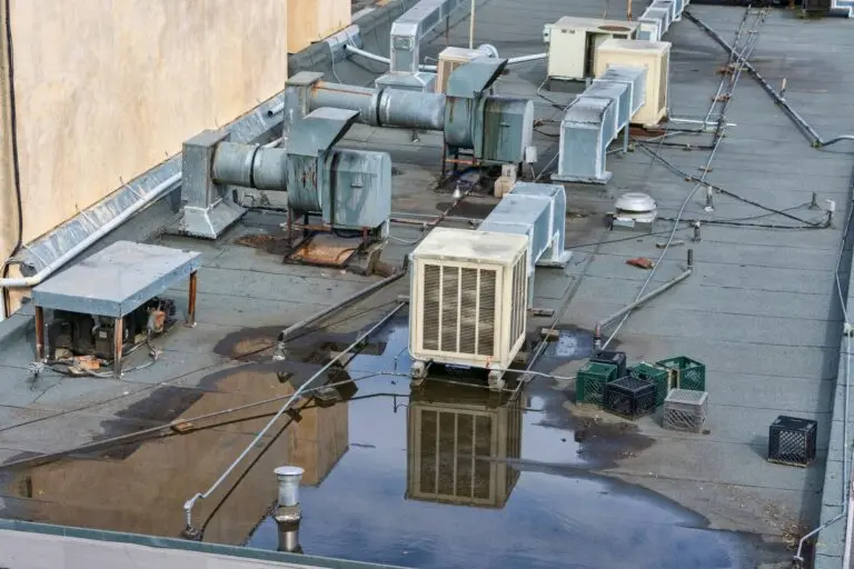 Commercial roof wet