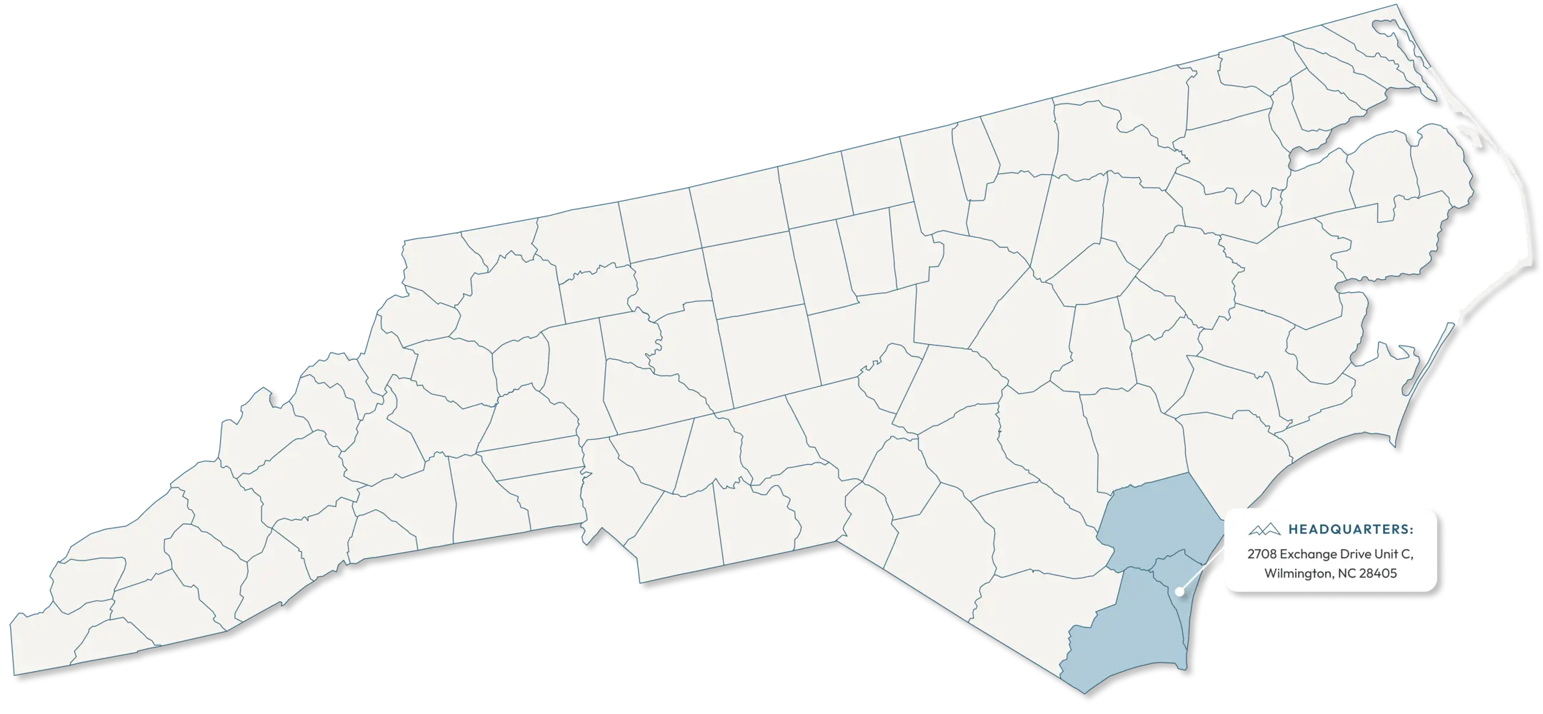 north carolina area map