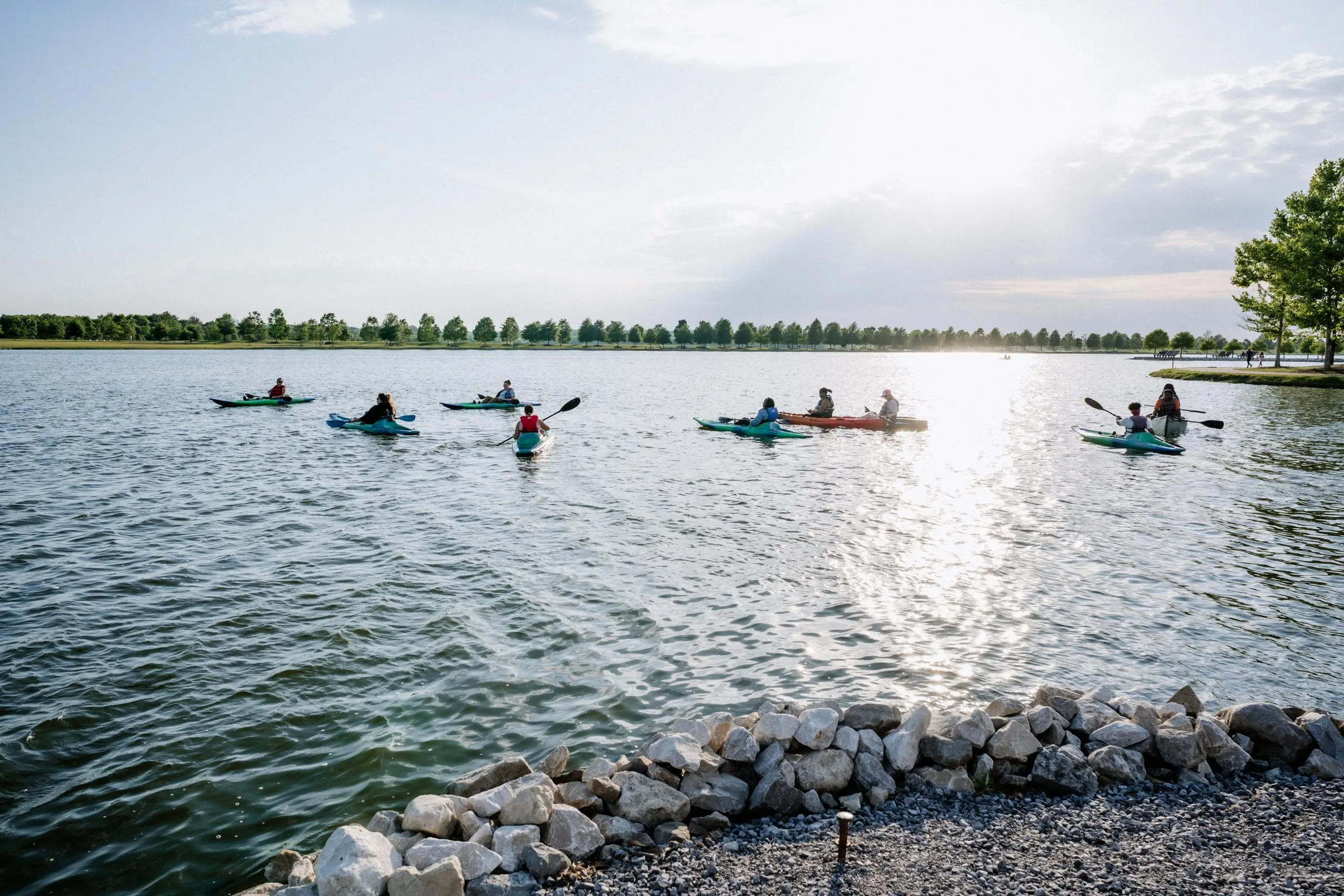 Canoes + Cocktails on the lake