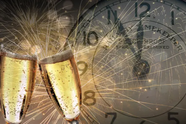 champagne toast and goal setting