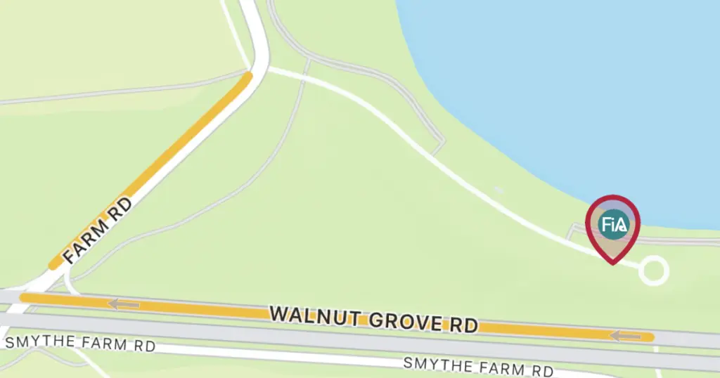 FiA parking lot map of where to meet for Brunch and Burn