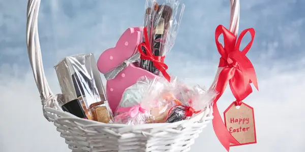 Filled easter basket