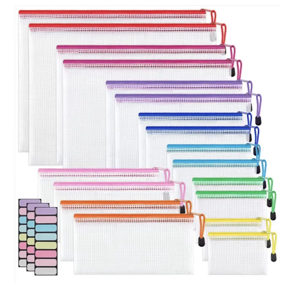 waterproof zippered pouches for back to school