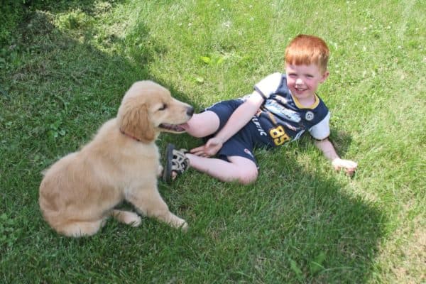 Memphis Moms Blog boy and puppy
