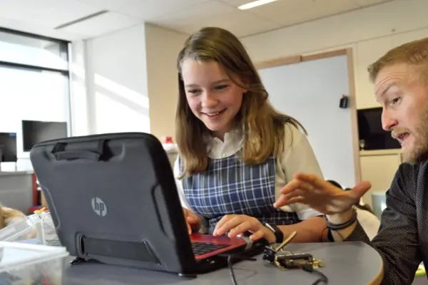 girl with tutor