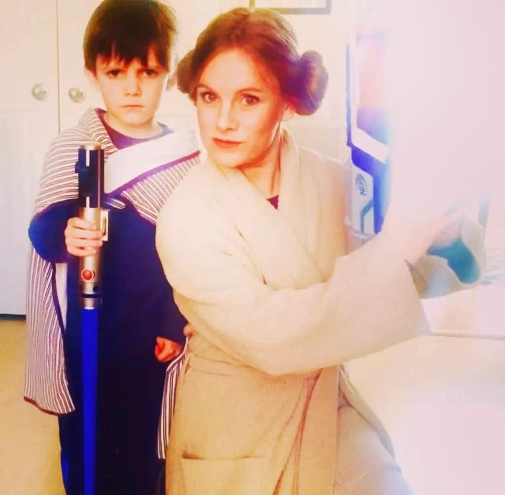 son and stepmom dressed as Star Wars characters