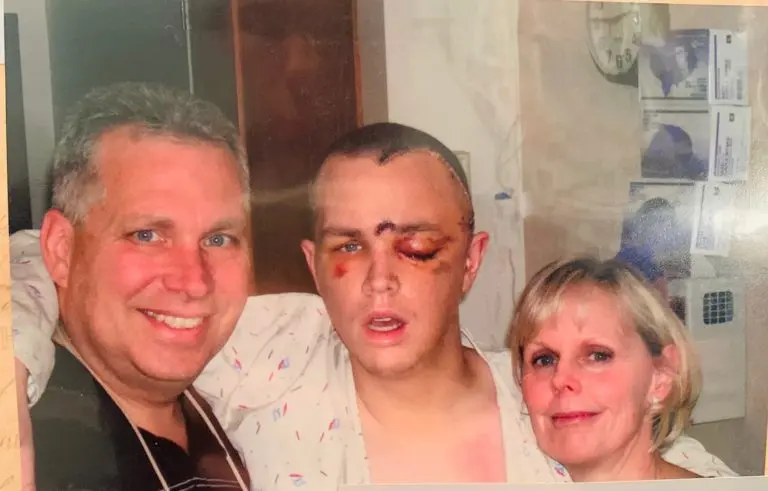 Man and family