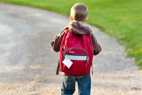 boy with backpack
