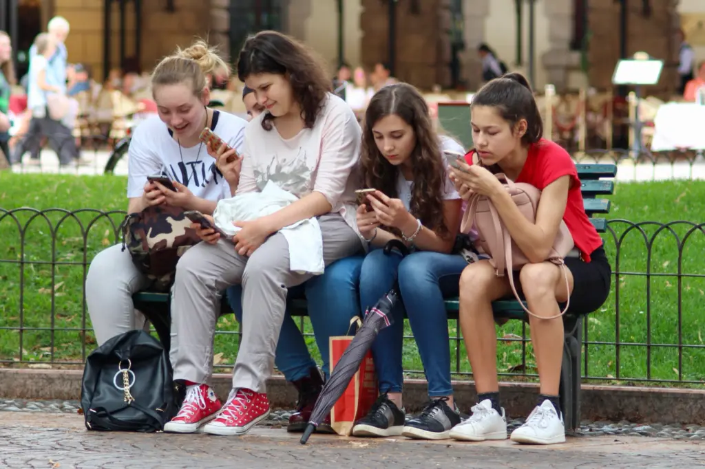 teens from the anxious generation on their phones