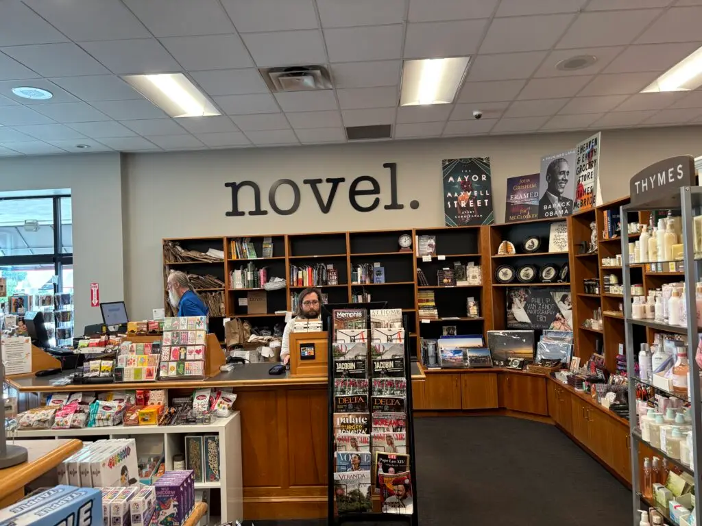 front registers at Novel bookstore