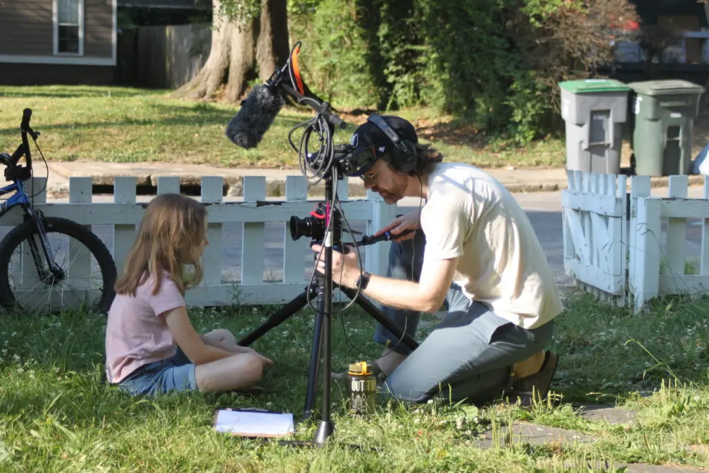filming a short movie