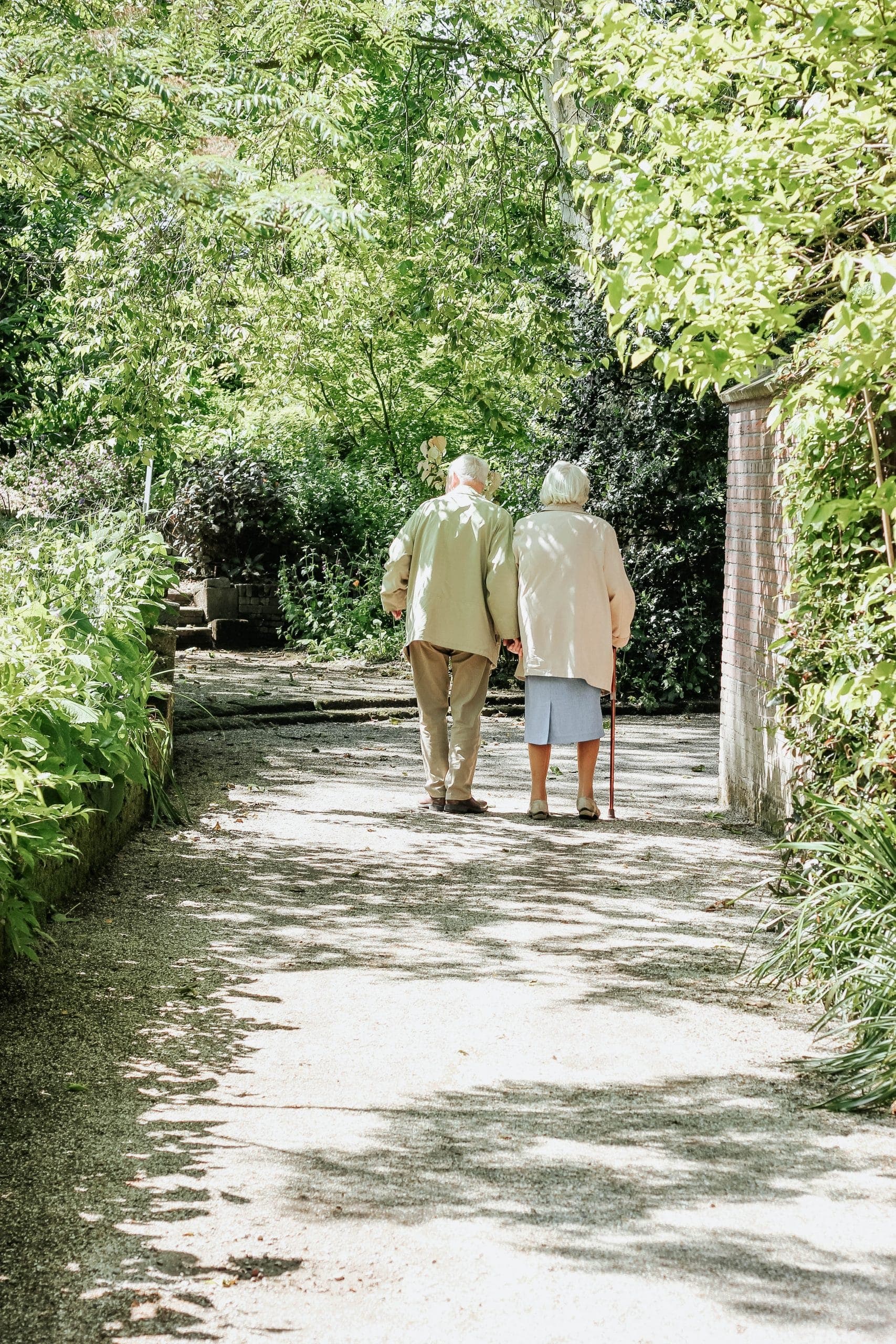 grandparents walking together 