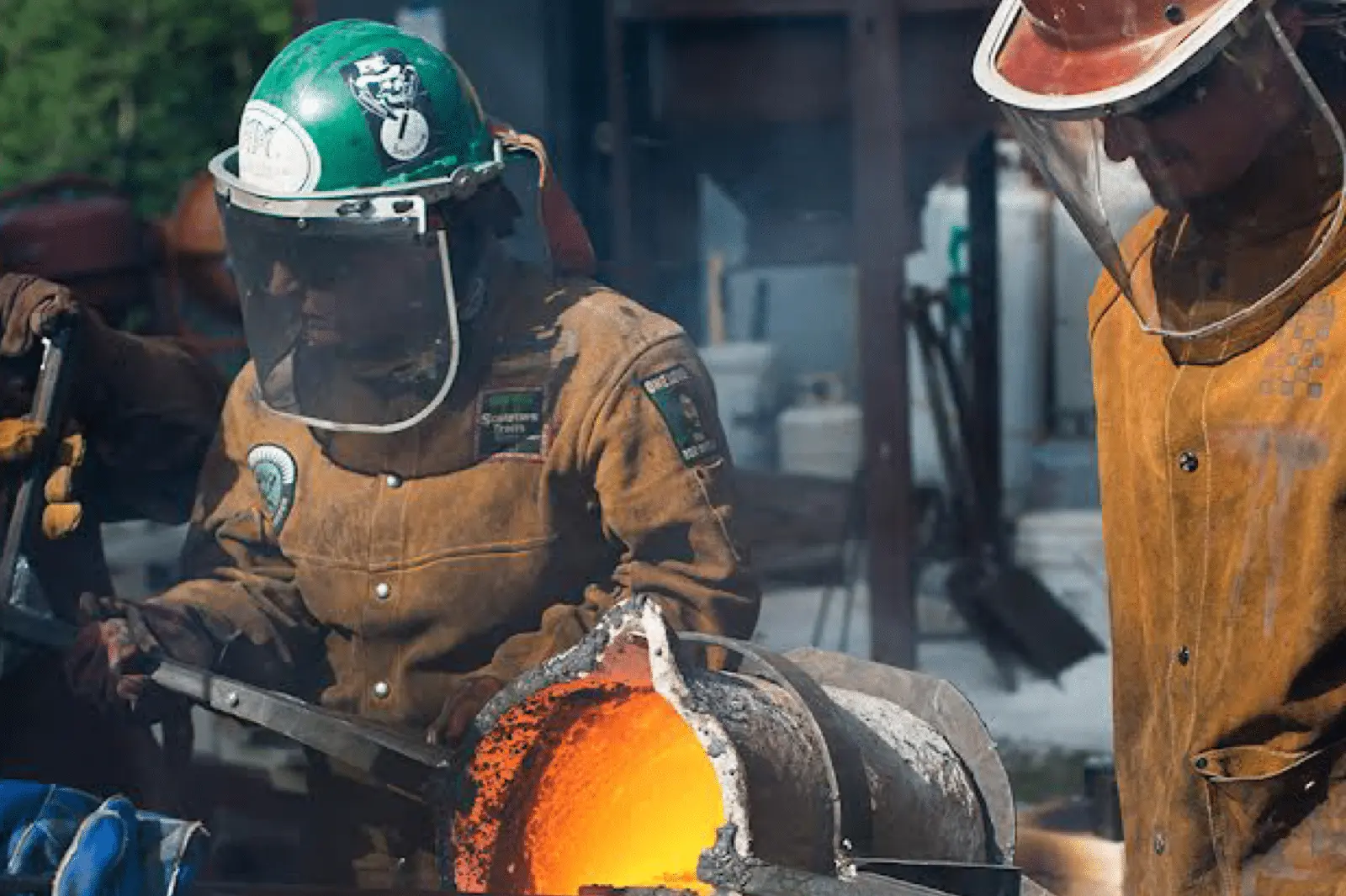 iron pour at the Metal Museum