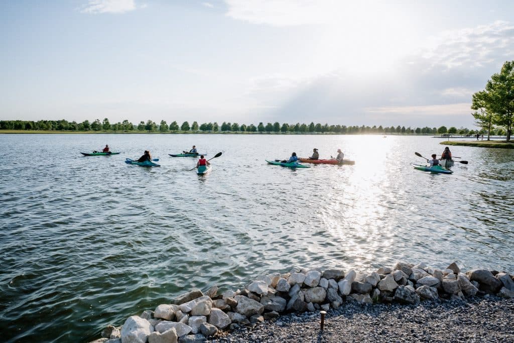 Canoes + Cocktails on the lake