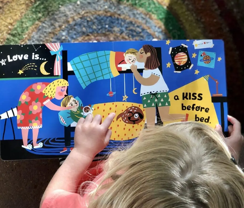 child reading a book