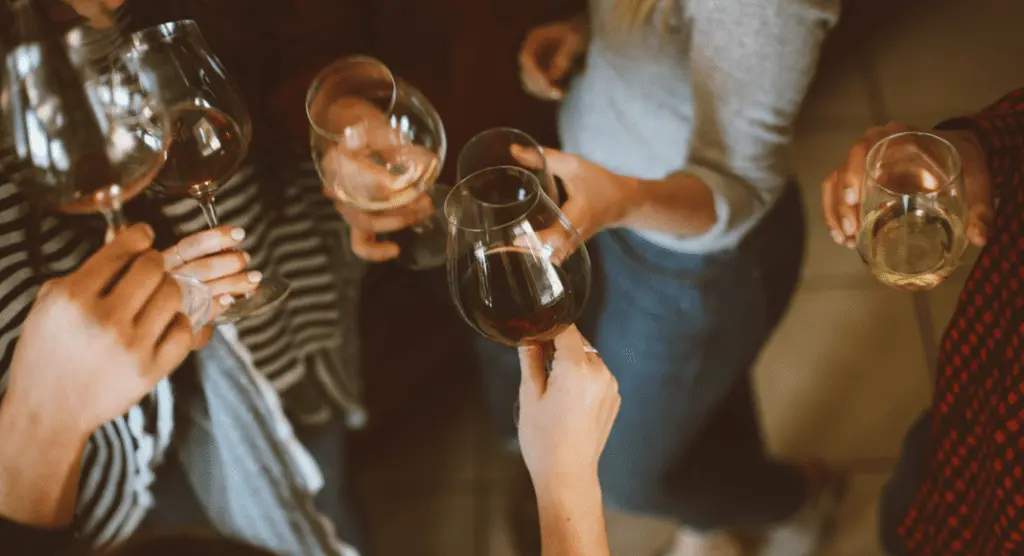 wine with a friend