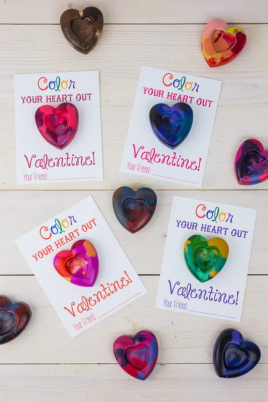 crayon heart Valentine 