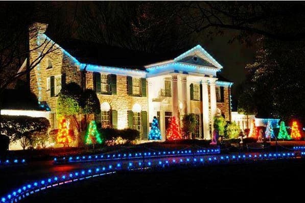 Christmas lights at Graceland
