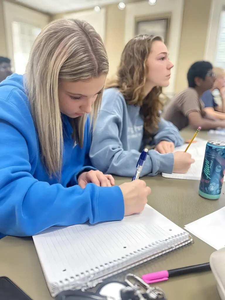 kids doing test prep
