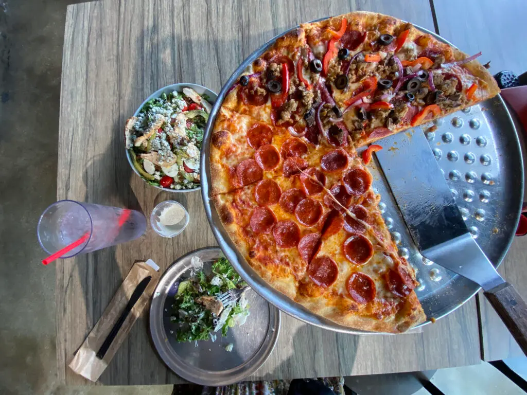pizza from Rock n' Dough Orleans Station