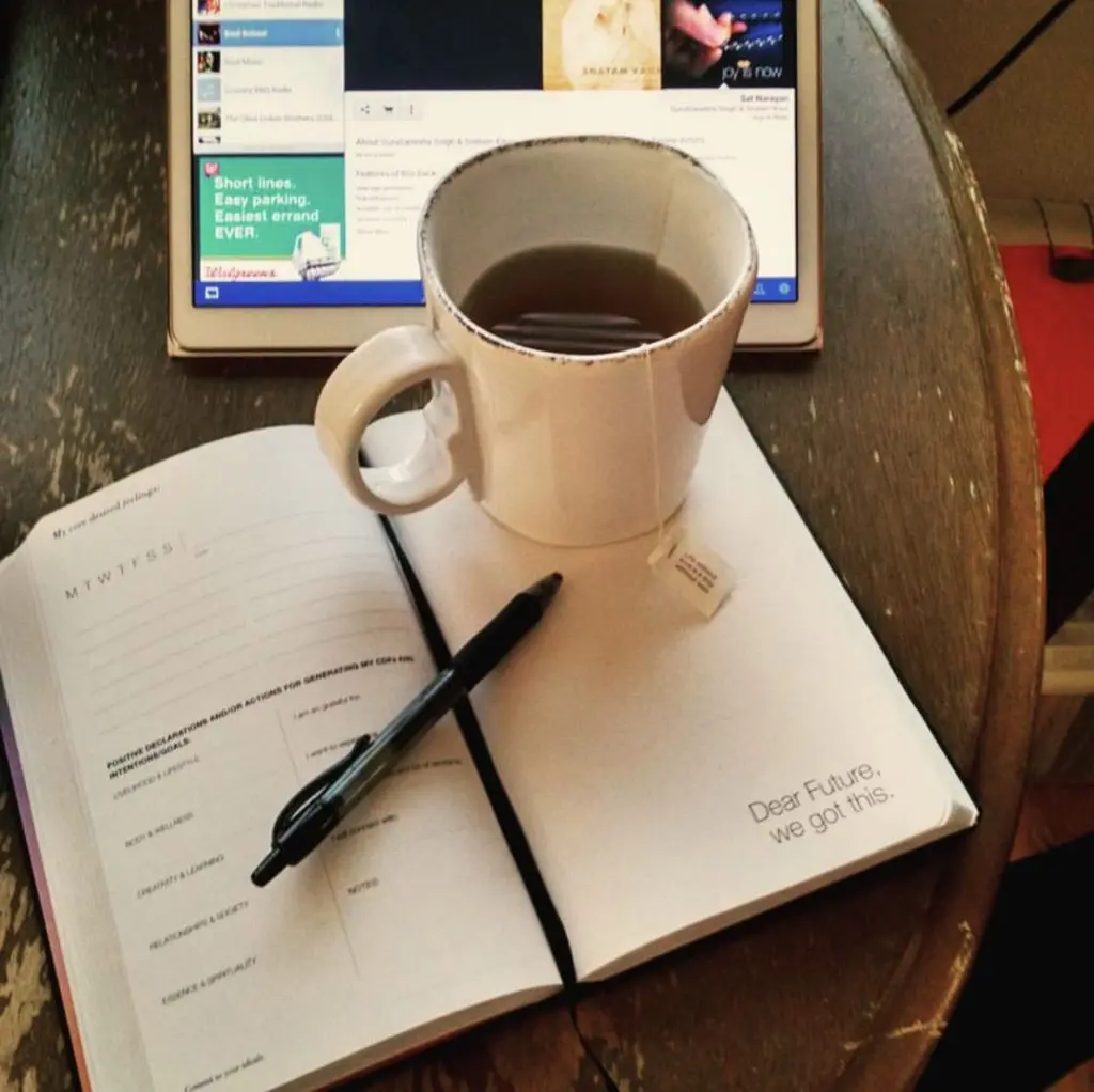 writing feelings in a journal