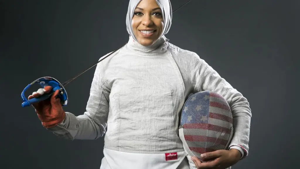 Muslim Olympic Medalist wearing hijab