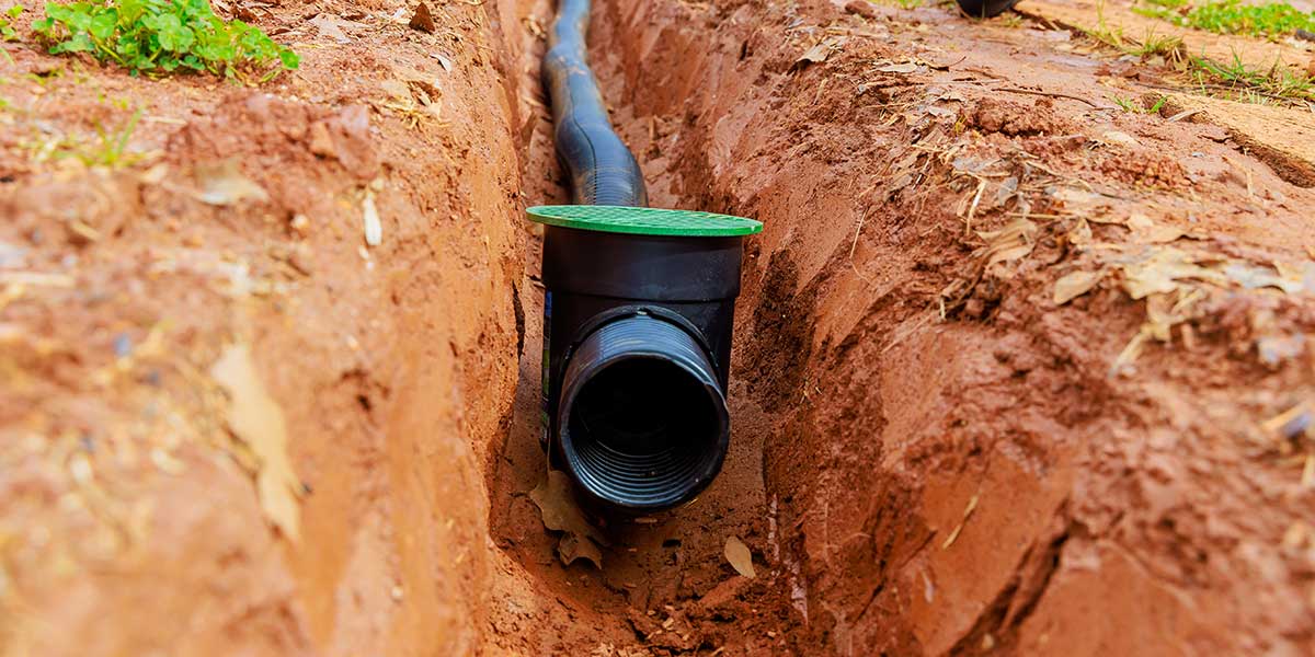 how deep is sewer line buried