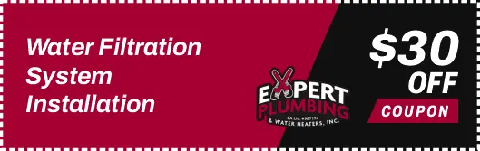 Water filtration system installation services from Expert Plumbing Santa Cruz CA