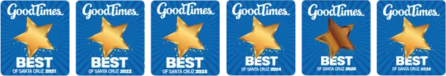 Expert Plumbing Santa Cruz CA Good Times badge representing trusted plumbing services and positive customer experience