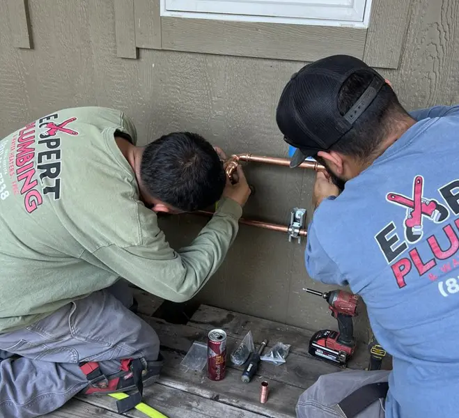 Expert Plumbing Santa Cruz CA technicians performing pipe repair and maintenance services for home plumbing systems