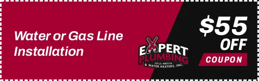 Water and gas line installation services by Expert Plumbing in Santa Cruz CA