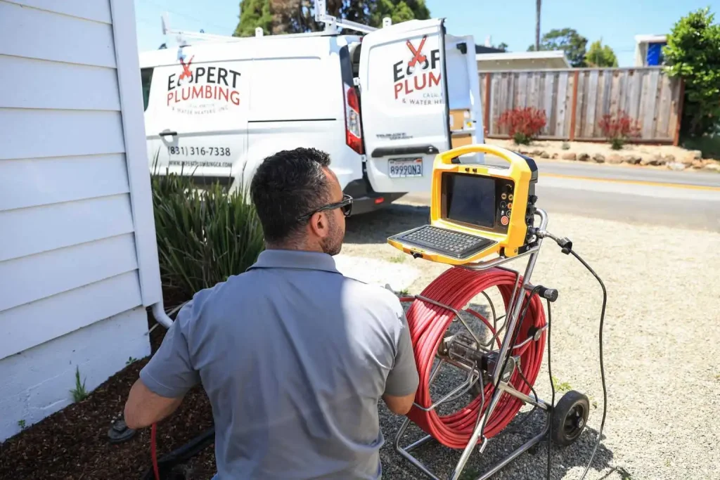 Expert Plumbing sewer video inspection plumber Santa Cruz CA services using advanced camera technology for accurate pipe diagnostics