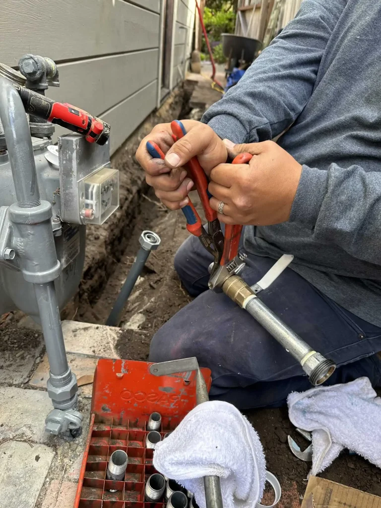 Expert Plumbing Santa Cruz CA plumbing team working on Gas Leak repair services