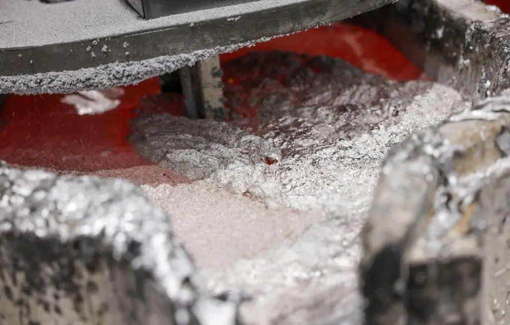 up close aluminum casting