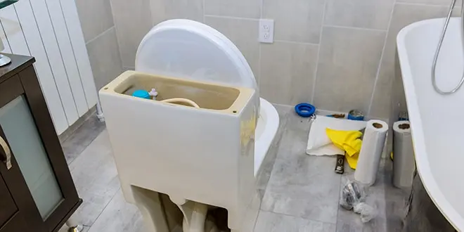 Basement bathroom installation in Calgary, AB