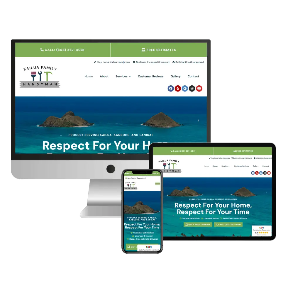 handyman website design example