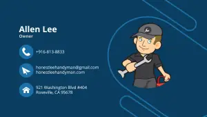 handyman business card example design
