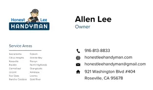 handyman business card template
