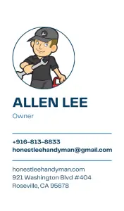 handyman business card example design