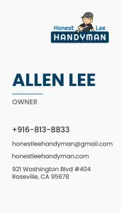 handyman business card example design