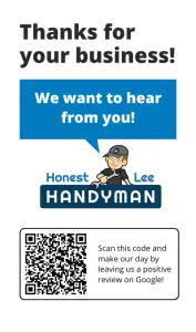 handyman review card template
